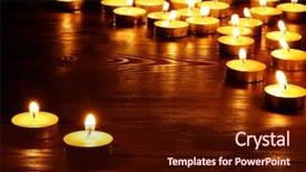  Presentation with candles - Cool new slides with fire templates - group of burning candles backdrop and a wine colored foreground