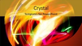  Presentation with fantasy - Presentation design featuring fire templates - vibrant music fantasy swirl background and a yellow colored foreground