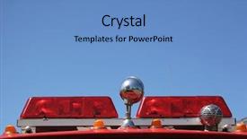  Presentation with lights - Colorful PPT layouts enhanced with fire truck - red alarm lights backdrop and a teal colored foreground