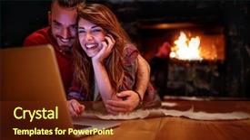  Presentation with internet of things home automation - Amazing theme having fire video - smiling couple laying on floor backdrop and a tawny brown colored foreground