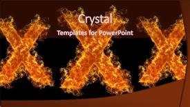  Presentation with xxx - Colorful theme enhanced with fire video - xxx flames on black background backdrop and a tawny brown colored foreground