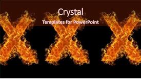  Presentation with xxx - Colorful PPT layouts enhanced with fire video - xxx flames on black background backdrop and a tawny brown colored foreground