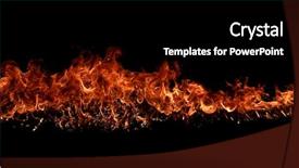 Presentation with fire flames on a black - PPT theme with cd label - cd box with disc on background and a white colored foreground
