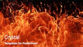  Presentation with fire - Cool new PPT theme with fire wall backdrop and a crimson colored foreground