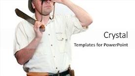  Presentation with wildlife - Cool new theme with fire warden - park ranger watching closely wildlife backdrop and a white colored foreground