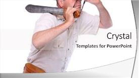  Presentation with safari park beautiful wildlife animal - Cool new theme with fire warden - park ranger watching closely wildlife backdrop and a white colored foreground