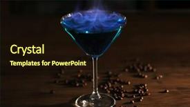  Presentation with sack of coffee beans - Colorful PPT layouts enhanced with fire water mixed - burning cocktail and coffee beans backdrop and a  colored foreground