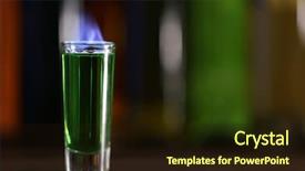  Presentation with raising the bar - Beautiful slide deck featuring fire water mixed - burning cocktail on table backdrop and a wine colored foreground