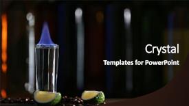  Presentation with scan bar codes - Cool new slide set with fire water mixed - burning cocktail on table backdrop and a  colored foreground