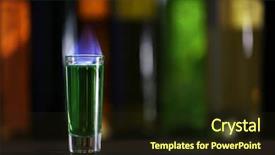  Presentation with cocktail bar - Beautiful PPT layouts featuring fire water mixed - burning cocktail on table backdrop and a wine colored foreground