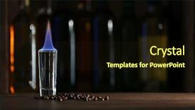  Presentation with cocktail bar - Theme enhanced with fire water mixed - burning cocktail on table background and a wine colored foreground