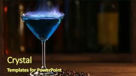  Presentation with raising the bar - Beautiful slide deck featuring fire water mixed - burning cocktail on table backdrop and a wine colored foreground