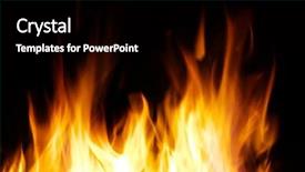  Presentation with coal - Audience pleasing presentation theme consisting of fire backdrop and a black colored foreground