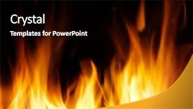  Presentation with fire alarm - Theme featuring fire background and a black colored foreground