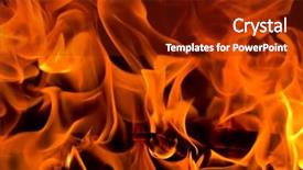  Presentation with fire red - Colorful theme enhanced with fire backdrop and a tawny brown colored foreground