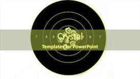  Presentation with firearm - Slide set with firearms training - bullet holes in targets displaying background and a tawny brown colored foreground