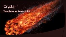  Presentation with fireball - Beautiful slide set featuring fireball - ball of fire isolated backdrop and a wine colored foreground