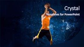  Presentation with fireball - Amazing slides having fireball - basketball player on fire backdrop and a navy blue colored foreground