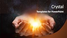  Presentation with fireball - Slides enhanced with fireball - fire burning in his hands background and a tawny brown colored foreground