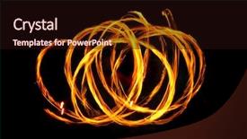  Presentation with fire - Presentation design with fireball - fire circles on black background and a wine colored foreground
