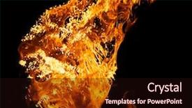  Presentation with fire explosion - Colorful PPT layouts enhanced with fireball - fire explosion isolated on black backdrop and a wine colored foreground