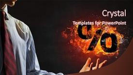  Presentation with fireball - Audience pleasing theme consisting of fireball - hot interest rates backdrop and a wine colored foreground