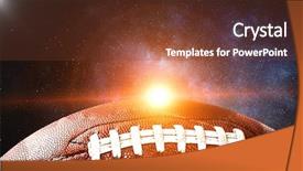  Presentation with fireball - PPT layouts consisting of fireball - rugby game concept background and a tawny brown colored foreground