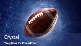  Presentation with fireball - Theme with fireball - rugby game concept background and a ocean colored foreground