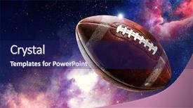  Presentation with fireball - Colorful presentation theme enhanced with fireball - rugby game concept backdrop and a navy blue colored foreground