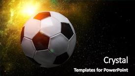  Presentation with fireball - PPT layouts featuring fireball - soccer game concept background and a black colored foreground