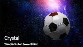  Presentation with fireball - Presentation having fireball - soccer game concept background and a black colored foreground