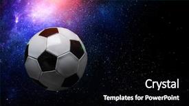  Presentation with fireball - Cool new presentation with fireball - soccer game concept backdrop and a black colored foreground