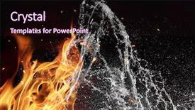  Presentation with fireball - Audience pleasing presentation consisting of fireball - symbol of water and fire backdrop and a wine colored foreground