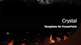  Presentation with fireball - Presentation enhanced with fireball - symbol of water and fire background and a black colored foreground