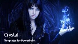  Presentation with fireball - Beautiful presentation design featuring fireball - woman with fire in her backdrop and a navy blue colored foreground