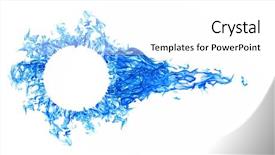  Presentation with fireball - PPT theme having fireball with circle frame isolated background and a white colored foreground