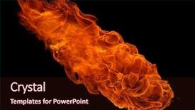  Presentation with fireball - Presentation theme with fireball background and a wine colored foreground