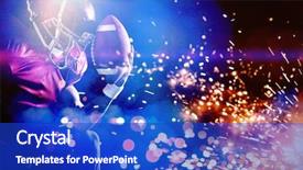 Presentation with sparkle - Theme featuring firecracker - american football player in jersey background and a royal blue colored foreground