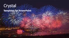  Presentation with firework - Amazing slides having firecracker - beautiful firework above luzhniki stadium backdrop and a navy blue colored foreground