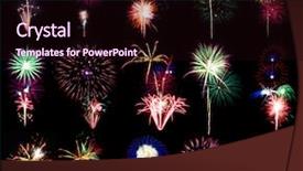  Presentation with fireworks - PPT layouts with firecracker - collection of fireworks compositions isolated background and a wine colored foreground