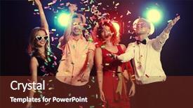  Presentation with black couple having fun - Amazing presentation design having firecracker - group of cheerful friends having backdrop and a tawny brown colored foreground