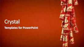  Presentation with fire red - PPT theme having firecracker - red chinese fire crackers background and a crimson colored foreground
