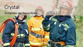  Presentation with firefighter - Slide deck consisting of firefighter crew in uniform background and a lemonade colored foreground