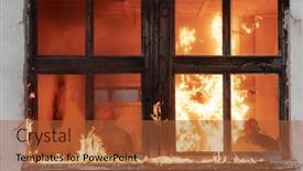  Presentation with rescue - Theme consisting of firefighter-hero-carrying-baby-girl background and a red colored foreground