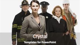  Presentation with firefighter - Cool new presentation with firefighter police officer judge construction backdrop and a tawny brown colored foreground