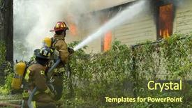  Presentation with battle - Presentation theme enhanced with golf club ball close to the 18th hole background and a yellow colored foreground