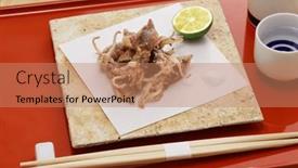  Presentation with firefly - PPT theme enhanced with firefly-squid-hotaru-ika-tempura background and a  colored foreground