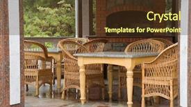  Presentation with furniture - Theme with fireplace and suite of furniture background and a tawny brown colored foreground