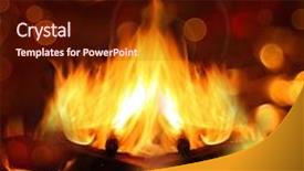  Presentation with golden lights - Amazing PPT layouts having fireplace background of blurred golden backdrop and a tawny brown colored foreground