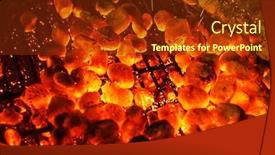  Presentation with bbq - Presentation design consisting of coal - fireplace before a bbq texture background and a tawny brown colored foreground